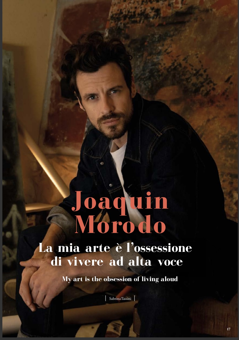 First Class Mag cover story opening page on Joaquín Morodo