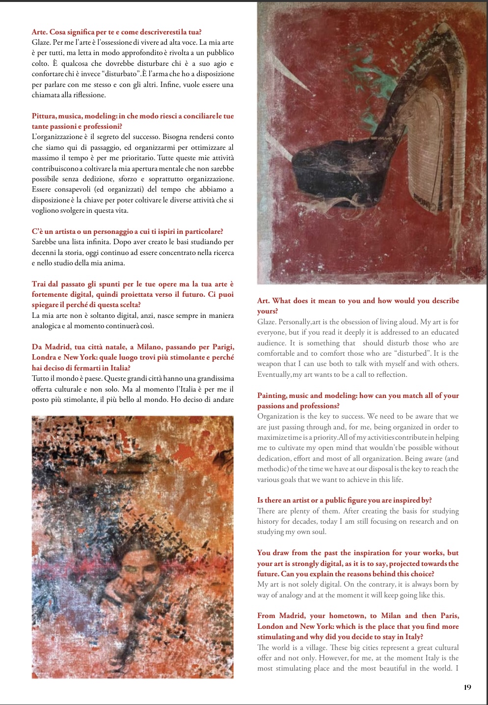 First Class Mag interview page 19